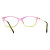 SA106 Womens Classic Mod Minimal Oval Rectangular Reading Glasses Pink Green +2.0