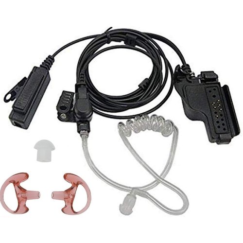 3'2 Wire Acoustic Tube Earpiece Mic Headset Mic Noise Reduction Reinforced Compatible with Motorola XTS 1500 XTS 2500 XTS 3000 XTS 3500 XTS 5000 XTS 5000R HT1000 MTS2000 Two Way Radio Black