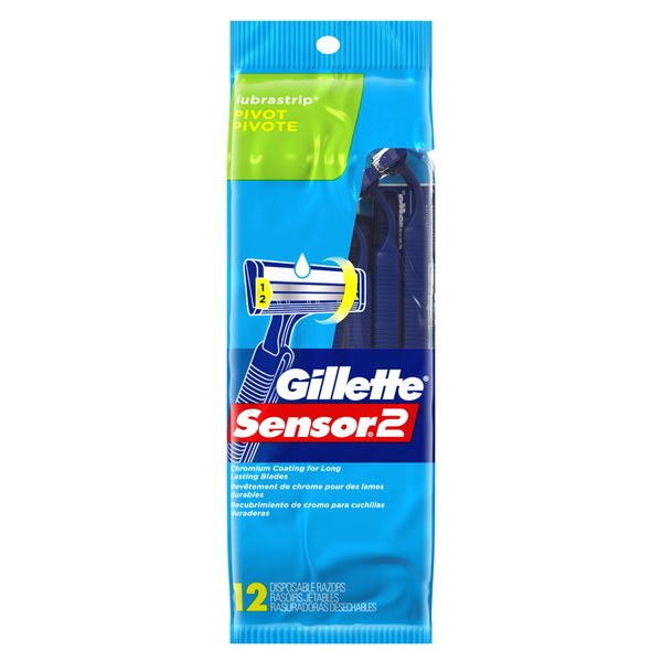 Gillette Sensor 2 Pivot Razors with Lubrastrip