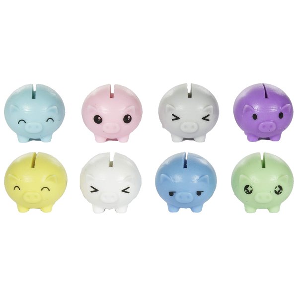 World's Smallest Piggy Bank Squishy Soft Novelty Party Vending Toys - 12 ct