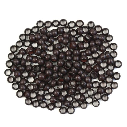 3.0mm 500 Pcs Nano Beads Micro Links Copper Nano Rings Beads Hair Beads for Hair Extensions (Dark Brown)