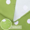 Eternal Beauty Outdoor Tablecloth Rectangle 60X 84 Spillproof Outdoor Tablecloth with Umbrella Hole Zipper for Spring Summer Patio Table(Green Polka Dot)