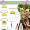 Bug Magnifying Viewer 5X Magnifyer Insect Observation Kit Bug Viewer Built-in 7cm Ruler with 2 Plastic Tweezers Bug Catcher Kit for Kids Science Nature Exploration (4Pack, Yellow)