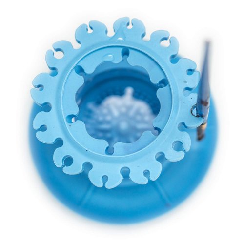 Paint Brush Cleaner Rinse Cup (All-in-One) Fine Art, Studio, Classroom | Brushes Holder & Silicone Cleaning System for Acrylic, Watercolor, and Water-Based Mediums (Mug, Blue)