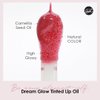 glowiest Dream Glow Tinted Lip Oil ; 3-in-1 Formula: Lip Gloss with a high shine finish, Non-sticky Long Lasting | Korean Plumped Tinted Lip Oil - 0.19 fl. oz. 5.7 ml (003 DUSTY ROSE, Original)