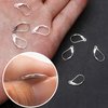 TOAOB 8pcs 925 Sterling Silver Leverback French Earring Hooks Hypoallergenic Dangle Earwire Findings 16x9mm with Jump Rings for Jewelry Making