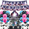 DJ Party Supplies DJ Birthday Party Decorations Includes Happy Birthday Banner Cake Topper Cupcake Toppers Balloons for Rock DJ Theme Birthday Party Music Party