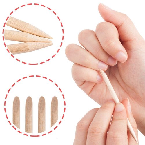 AMOSTBY Orange Sticks For Nails - 300PCS Wooden Cuticle Pusher Stick Cuticle Pusher,4.5 inch Nails Cuticle Remover Tools for Manicure Pedicure