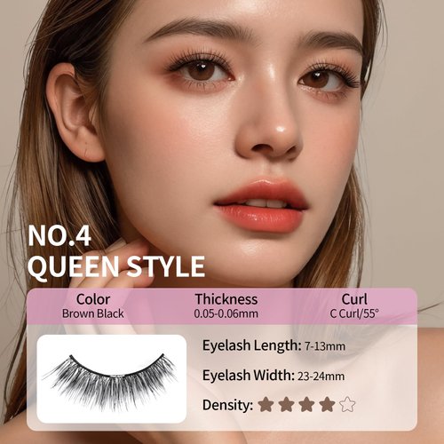 Magnetic Eyelashes Kit, Soft Magnetic Eyelashes, Natural Look Reusable Glue-free Dual Magnetic Lashes with Applicator, Lightweight Dual Magnetic Lashes - No.2 IDOL STYLE