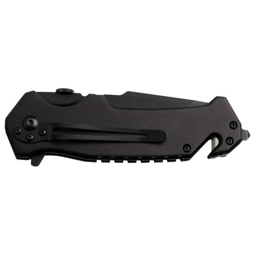 MTECH USA U.S. Marines by MTech USA USA M-1002TS Folding Knife, Black Handle with Medallion, 4.75-Inch Closed Length