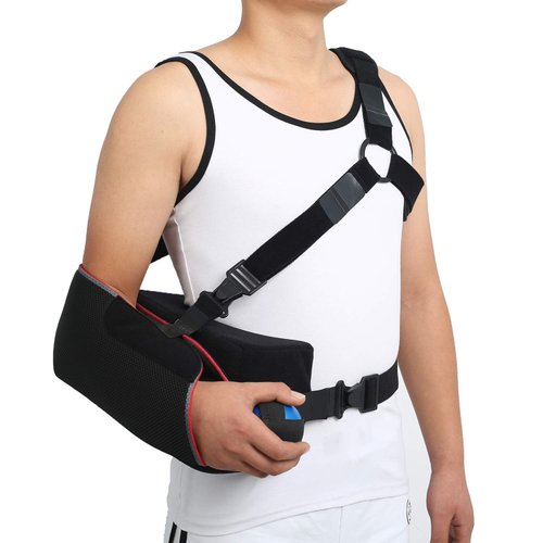 Universal Shoulder Abduction Sling with 30° Abduction Pillow 3-point Strap Exercise Ball Adjustable- Immobilizer for Injury Support Rotator Cuff, Sublexion, Surgery, Dislocated, Broken Arm - Brace