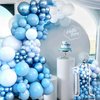 Felice Arts Boy's Birthday Blue Balloons Arch Garland Kit with Different Size Metallic Macaron Pastel Blue Balloon Arch Kit for Baby Shower Wedding Ocean Themed Party Decoration