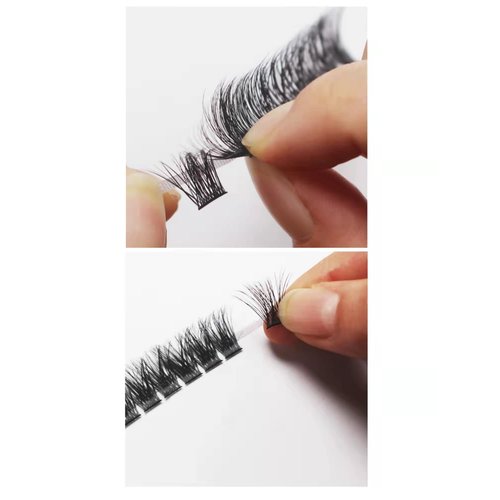 90Pcs 8-18mm Available Grafted Thickness 0.07mm Wide Stem Individual False Eyelashes Dramatic Look Cluster Volume Eye Lashes Extensions (8mm)