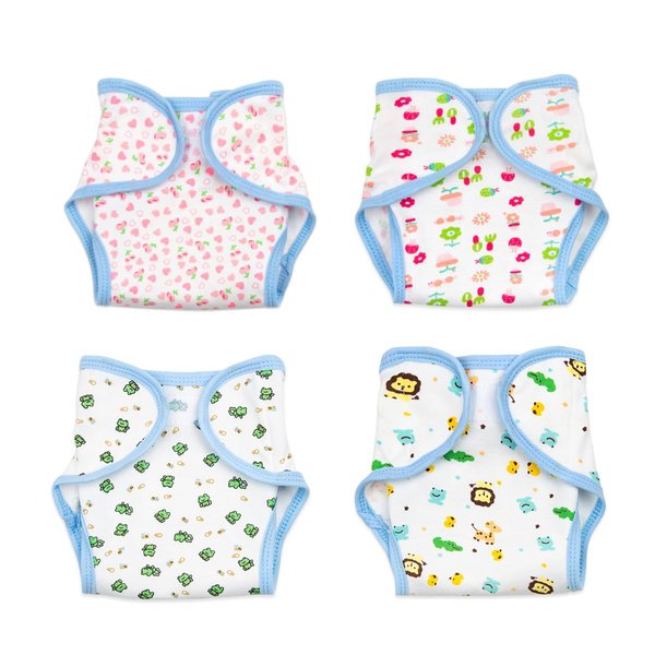 4PCS Reborn Baby Dolls Diapers for 17-22 Inch Reborn Baby Doll Clothes Adjustable Baby Doll Diapers Reusable