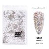 2880pcs SS3 1.3mm Crystals AB Nail Rhinestones Round Flatback Nail Art Glass Gems Beads Stones for Nails Decoration Jewels Accessories Crafts Eye Makeup Clothes Shoes (2880Pcs SS3)