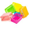 Bright Creations 12 Pack Small Plastic Classroom Storage Bins for Organization, School Supplies, 6 Colors (6.1x4.8 in)