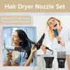 BRBASAP Universal Blow Dryer Comb Attachment Hair Styling Tools and Accessories Fits All Dryers Hair Care Products Concentrator Nozzle for Salon Styling Replacement Nozzle Comb for Diameter, Black