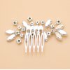CASOLVX Bride Hair Comb Crystal Hair Piece Wedding Rhinestone Hair Accessories for Brides Bridesmaids Women