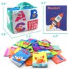 26 Pieces Soft Alphabet Cards with Cloth Storage Bag for Babies Infants, Toddlers and Kids ABCs Learning Flash Cards, Best Early Educational Toys for 0 1 2 3 Years Old Boys and Girls