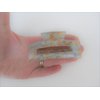 Generic Blue and gold iridescent rectangle marbled hair claw clip