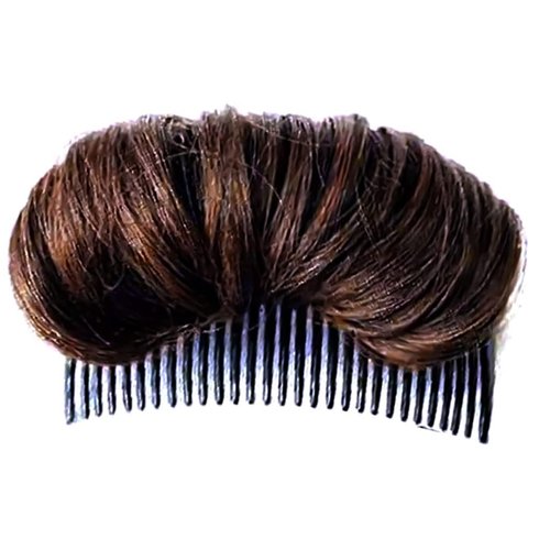 Dark Brown Invisible False Hair Clip, Hair Base Bump Insert Tool for Volume and Princess Styling, Hair Bun and Crown Shapers Hair Accessories