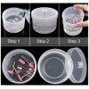 1 Piece Nail Art Tool Cleaning Cup Nail Art Tool Sterilizer Cup Nail Tools Cleaning Tray Box Container Net Basket Case Manicure Tools Jar Soak Box for Nail Art Accessories, Blue