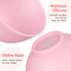 Healifty Skincare Spatula 3Pcs Diy Face Mixing Bowl Facial Mud Bowl Silicone Facemask Bowl Cosmetic Beauty Tool for Home Salon Spa Face Skin Applicator Bowl (Pink)