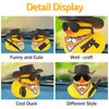 wonuu Small Rubber Duck with Mini Sunglasses Black Cowboy Hat Bandana Necklace Plastic Accessories for Car Ornament Home Decor Desk Decoration, Assemble Needed, Pistol
