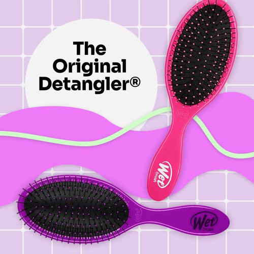 Wet Brush Original Detangling Hair Brush, Pink & Purple 2-Pack - Ultra-Soft IntelliFlex Bristles - Detangler Brush Glide Through Tangles With Ease For All Hair Types - For Women, Men,Wet & Dry Hair