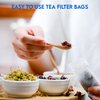 1000 Empty Tea Bags 2.5” x 2.75” White Compostable, These Heat Sealable Tea Infuser for Loose Tea Herbs are Organic Disposable Tea Strainer Bags made of Wood (pulp) Fibers