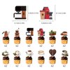44 Pieces Coffee Party Supplies Includes Coffee Happy Birthday Banner Cake Topper Cupcake Toppers Balloons Classic Coffee Themed Party for Adult Coffee Lovers Birthday Party Decorations