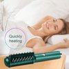 Cordless Hair Straightening Curling Brush Evenly Quickly Heating USB Rechargeable Women Home Salon Hair Styling Tool for Silky Hair