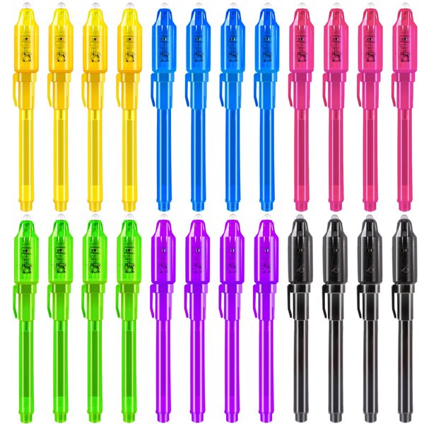 RAIHOMKIT 12 Pack Invisible Ink Pen with Uv Light, Spy Pen for Writing Secret Message,Disappearing Ink Pen Marker,Magic Invisible Pens,Spy Pens UV Pen for Kids Party Favors Ideas Gifts Stock Stuffers