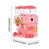 lebowen Children's Mini Water Dispenser, Cute Dinosaur Shaped, Suitable for Role-Playing, Office Desktop Decoration, Gifts, Dual Outlet Kitchen Fountain Toy (Pink)