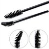 G2PLUS 100PCS Disposable Eyelash Brushes, Adjustable Mascara Wands Makeup Applicator Kits, Eyelash Spoolies Brushes for Eyelash Extensions and Eyebrows (Black)