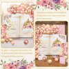 Once Upon a Time Balloon Garland Kit Fairytale Princess Birthday Party Decorations Rose Gold Balloon Garland Arch Castle Princess Balloon Garland with Backdrop Wedding Birthday Party Decor Supplies