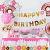 GGDE 1 Pcs Donut Dessert Theme Party Plastic Table Cover Birthday Party Decorations