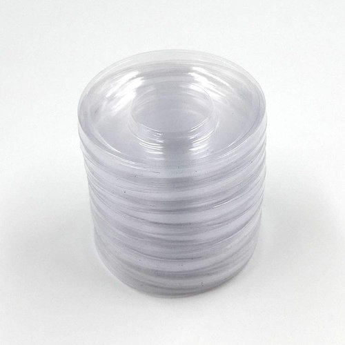 50 Pieces Clear Round Lash Tray Holder Plastic False Eyelash Tray Circle for False Eyelash Storage Case Packaging Box Cosmetic Container