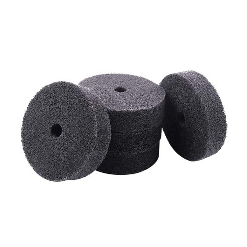 𝐋𝐮𝐨 𝐤𝐞 5 Pcs 3'' Quick Changed Fiber Buffing Wheel 3/8'' Arbor Hole Replacement Fiber Polishing Wheel for Bench Buffer/Bench Grinder