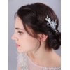 JWICOS Crystal Bride Wedding Hair Comb Silver Bridal Headpieces Beads Wedding Hair Accessories Side Combs for Women and Girls
