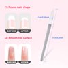 6Pcs Metal Nail Files Nail File Diamond Dust for Natural Nails Stainless Steel Nail Files with Pointed Tip Non Slip Handle Fingernail Files Diamond Nail File for Salon and Home, 8 Inches