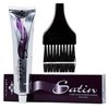 SATIN Hair Color, Developlus Ultra Vivid Fashion Colors (with Sleek Applicator Brush) ALOE VERA BASE Low Ammonia Cream Haircolor Dye (4MR Red Mahogany Chestnut)