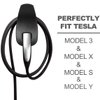 Tesla Charging Cable Organizer,Wall Mount Connector Holder, Charger Cable Holder Adapter with Chassis Bracket,Compatible with Model 3/S/Y/X,Black