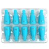 Pana® 20 Pieces TEAL Reusable Acrylic Nail Soak Treatment UV Gel Polish Remover Clip Cap Manicure Tool