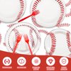 96 Pcs Baseball Party Decorations, Baseball Party Supplies Bundle Include Baseball Plates, Napkins, Forks, Baseball Birthday Party Decorations Serves 24