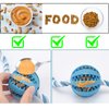 Engorgio Interactive Dog Chew Toys Crate Training Aids for Puppies, Puzzle Treat Dispenser with Rope Dog Toy Ball Reduce Stress Anxiety Peanut Butter Dog Food Treat Dispenser Toys (Blue)