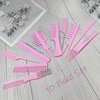 10 Pcs Professional Styling Comb Set - Coarse and Fine Toothed Pick Combs for Hairstyling