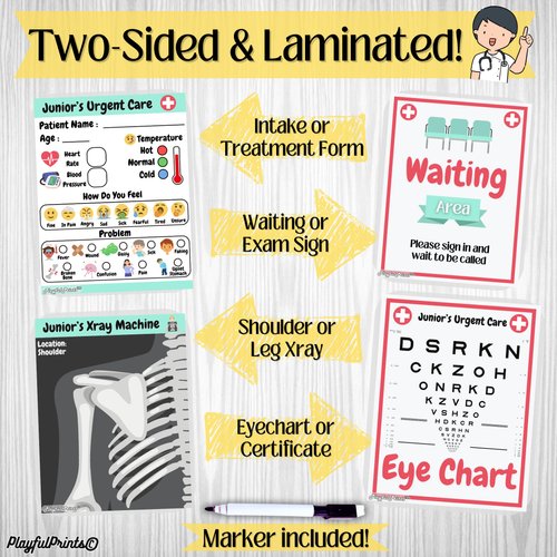 PlayfulPrints Doctor Kit For Kids, Kids Doctor Playset, Doctor Toys, Play Doctor Set For Kids, Toy Doctor Kit, Kids Dr Kit, Doctor Toy, Dr Toys, Kids Dr Set, Medical Kit For Kids and Toddlers