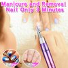 Professional 35000 RPM Nail Drill , Rechargeable Electric Nail File Machine E File for Acrylic Nails Gel Polishing Removing, Portable Cordless Efile with Bits Kit for Manicure Salon Home Pink