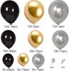 2025 New Year Balloon Garland Arches Kit, New Years Eve Decorations 2025 Happy New Year Balloon Black Gold Balloon for New Year Party Supplies